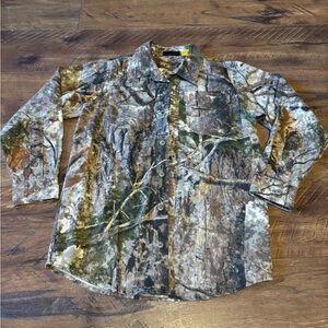 Worn Once* Boys Cabela’s Hunting Camo Buttondown Size 8